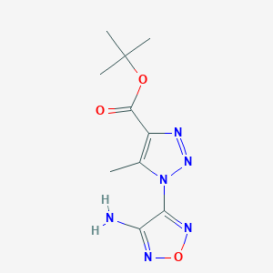 molecular formula C10H14N6O3 B392992 tert-butyl 1-(4-amino-1,2,5-oxadiazol-3-yl)-5-methyl-1H-1,2,3-triazole-4-carboxylate CAS No. 311321-42-3