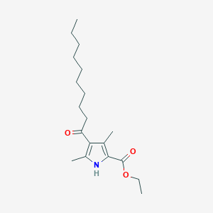 molecular formula C19H31NO3 B392998 ethyl 4-decanoyl-3,5-dimethyl-1H-pyrrole-2-carboxylate 