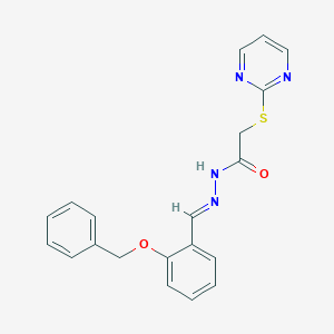 molecular formula C20H18N4O2S B393009 N'-[2-(benzyloxy)benzylidene]-2-(2-pyrimidinylsulfanyl)acetohydrazide 