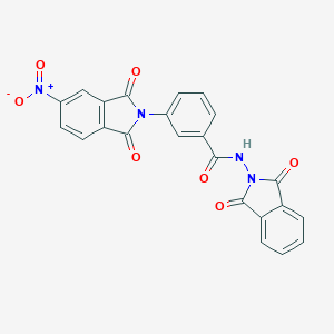 molecular formula C23H12N4O7 B393053 N-(1,3-DIOXO-2,3-DIHYDRO-1H-ISOINDOL-2-YL)-3-(5-NITRO-1,3-DIOXO-2,3-DIHYDRO-1H-ISOINDOL-2-YL)BENZAMIDE 