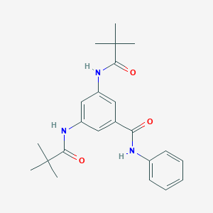 molecular formula C23H29N3O3 B393066 3,5-bis[(2,2-dimethylpropanoyl)amino]-N-phenylbenzamide 