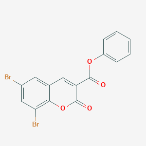 molecular formula C16H8Br2O4 B393068 phenyl 6,8-dibromo-2-oxo-2H-chromene-3-carboxylate 