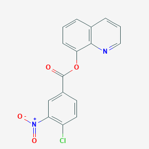 molecular formula C16H9ClN2O4 B393084 Quinolin-8-yl 4-chloro-3-nitrobenzoate 