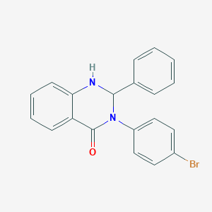 molecular formula C20H15BrN2O B393107 3-(4-bromophenyl)-2-phenyl-2,3-dihydroquinazolin-4(1H)-one 