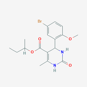 molecular formula C17H21BrN2O4 B3931507 Butan-2-yl 4-(5-bromo-2-methoxyphenyl)-6-methyl-2-oxo-1,2,3,4-tetrahydropyrimidine-5-carboxylate 