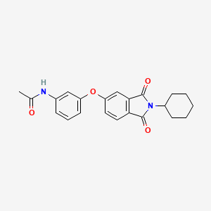 molecular formula C22H22N2O4 B3931534 N-[3-(2-cyclohexyl-1,3-dioxoisoindol-5-yl)oxyphenyl]acetamide 