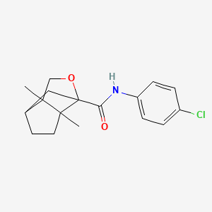 molecular formula C17H20ClNO2 B3931537 N-(4-chlorophenyl)-6,7-dimethyl-4-oxatricyclo[4.3.0.0~3,7~]nonane-3-carboxamide 