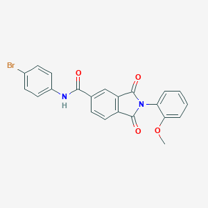 molecular formula C22H15BrN2O4 B393154 N-(4-bromophenyl)-2-(2-methoxyphenyl)-1,3-dioxo-2,3-dihydro-1H-isoindole-5-carboxamide 