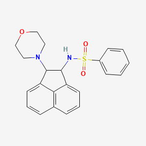 molecular formula C22H22N2O3S B3931564 N-[2-(4-morpholinyl)-1,2-dihydro-1-acenaphthylenyl]benzenesulfonamide 