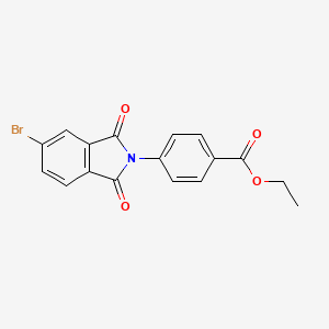 molecular formula C17H12BrNO4 B3931585 Ethyl 4-(5-bromo-1,3-dioxoisoindol-2-yl)benzoate 