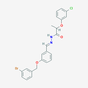 molecular formula C23H20BrClN2O3 B393160 N'-{3-[(3-bromobenzyl)oxy]benzylidene}-2-(3-chlorophenoxy)propanohydrazide 