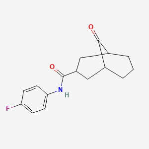 molecular formula C16H18FNO2 B3931609 N-(4-fluorophenyl)-9-oxobicyclo[3.3.1]nonane-3-carboxamide 