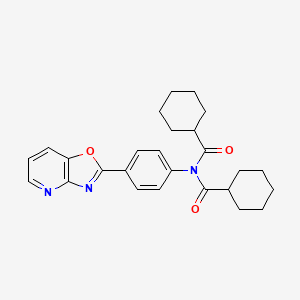molecular formula C26H29N3O3 B3931649 N-(cyclohexylcarbonyl)-N-(4-[1,3]oxazolo[4,5-b]pyridin-2-ylphenyl)cyclohexanecarboxamide 