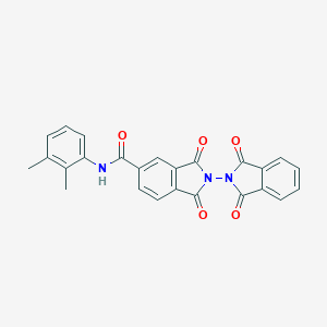 molecular formula C25H17N3O5 B393165 N-(2,3-DIMETHYLPHENYL)-1,1',3,3'-TETRAOXO-1H,1'H,3H,3'H-[2,2'-BIISOINDOLE]-5-CARBOXAMIDE 