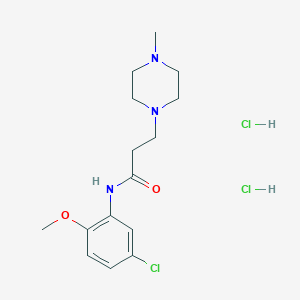 molecular formula C15H24Cl3N3O2 B3931672 N-(5-chloro-2-methoxyphenyl)-3-(4-methylpiperazin-1-yl)propanamide;dihydrochloride 