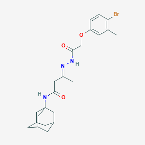 molecular formula C23H30BrN3O3 B393170 N-(1-adamantyl)-3-{[(4-bromo-3-methylphenoxy)acetyl]hydrazono}butanamide 
