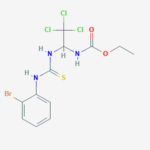 molecular formula C12H13BrCl3N3O2S B3931728 ethyl [1-({[(2-bromophenyl)amino]carbonothioyl}amino)-2,2,2-trichloroethyl]carbamate 