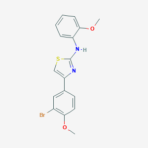 molecular formula C17H15BrN2O2S B393180 N-[4-(3-bromo-4-methoxyphenyl)-1,3-thiazol-2-yl]-N-(2-methoxyphenyl)amine 
