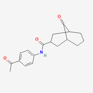 molecular formula C18H21NO3 B3931810 N-(4-acetylphenyl)-9-oxobicyclo[3.3.1]nonane-3-carboxamide 