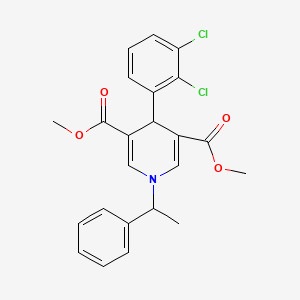molecular formula C23H21Cl2NO4 B3931818 Dimethyl 4-(2,3-dichlorophenyl)-1-(1-phenylethyl)-1,4-dihydropyridine-3,5-dicarboxylate 