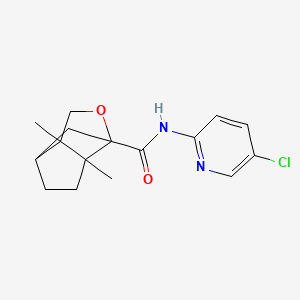 molecular formula C16H19ClN2O2 B3931868 N-(5-chloro-2-pyridinyl)-6,7-dimethyl-4-oxatricyclo[4.3.0.0~3,7~]nonane-3-carboxamide 