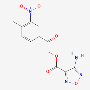 molecular formula C12H10N4O6 B3931877 2-(4-methyl-3-nitrophenyl)-2-oxoethyl 4-amino-1,2,5-oxadiazole-3-carboxylate 