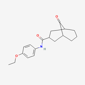 molecular formula C18H23NO3 B3931892 N-(4-ethoxyphenyl)-9-oxobicyclo[3.3.1]nonane-3-carboxamide 