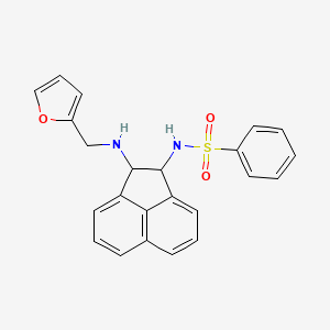 molecular formula C23H20N2O3S B3931988 N-{2-[(2-furylmethyl)amino]-1,2-dihydro-1-acenaphthylenyl}benzenesulfonamide 