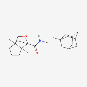 molecular formula C23H35NO2 B3932030 N-[2-(1-adamantyl)ethyl]-6,7-dimethyl-4-oxatricyclo[4.3.0.03,7]nonane-3-carboxamide 
