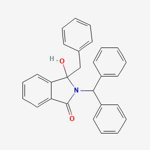 molecular formula C28H23NO2 B3932151 3-benzyl-2-(diphenylmethyl)-3-hydroxy-2,3-dihydro-1H-isoindol-1-one 