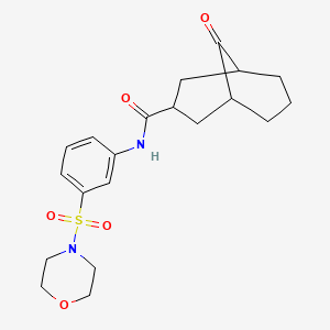 molecular formula C20H26N2O5S B3932194 N-(3-morpholin-4-ylsulfonylphenyl)-9-oxobicyclo[3.3.1]nonane-3-carboxamide 