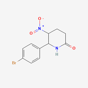 molecular formula C11H11BrN2O3 B3932210 6-(4-Bromophenyl)-5-nitropiperidin-2-one 
