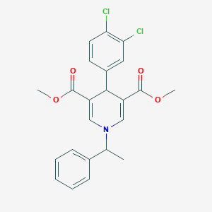 molecular formula C23H21Cl2NO4 B3932295 Dimethyl 4-(3,4-dichlorophenyl)-1-(1-phenylethyl)-1,4-dihydropyridine-3,5-dicarboxylate 