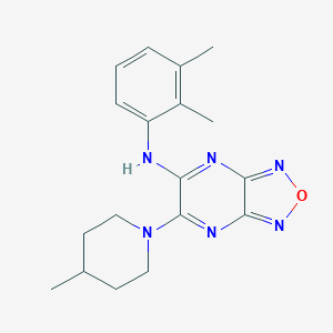 molecular formula C18H22N6O B393236 N-(2,3-DIMETHYLPHENYL)-6-(4-METHYLPIPERIDIN-1-YL)-[1,2,5]OXADIAZOLO[3,4-B]PYRAZIN-5-AMINE 