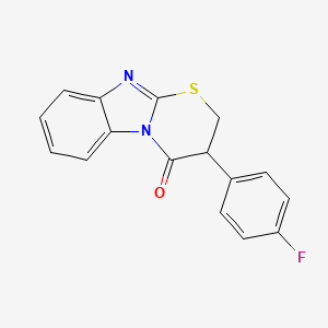 molecular formula C16H11FN2OS B3932408 3-(4-Fluorophenyl)-2,3-dihydro-[1,3]thiazino[3,2-a]benzimidazol-4-one 