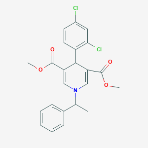 molecular formula C23H21Cl2NO4 B3932625 Dimethyl 4-(2,4-dichlorophenyl)-1-(1-phenylethyl)-1,4-dihydropyridine-3,5-dicarboxylate 