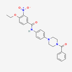 molecular formula C26H26N4O5 B3932768 N-[4-(4-benzoylpiperazin-1-yl)phenyl]-4-ethoxy-3-nitrobenzamide 