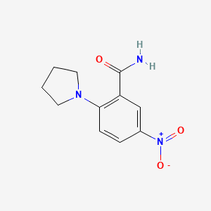 molecular formula C11H13N3O3 B3932820 5-nitro-2-pyrrolidin-1-ylbenzamide 