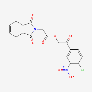 molecular formula C18H15ClN2O7 B3932850 2-(4-CHLORO-3-NITROPHENYL)-2-OXOETHYL 2-(1,3-DIOXO-3A,4,7,7A-TETRAHYDROISOINDOL-2-YL)ACETATE CAS No. 6436-79-9