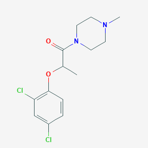 molecular formula C14H18Cl2N2O2 B3933085 2-(2,4-Dichlorophenoxy)-1-(4-methylpiperazin-1-yl)propan-1-one 