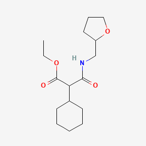 molecular formula C16H27NO4 B3933093 ETHYL 2-CYCLOHEXYL-2-[(OXOLAN-2-YLMETHYL)CARBAMOYL]ACETATE 