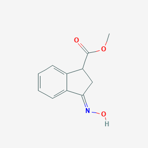 molecular formula C11H11NO3 B039332 methyl (3E)-3-hydroxyimino-1,2-dihydroindene-1-carboxylate CAS No. 111634-90-3