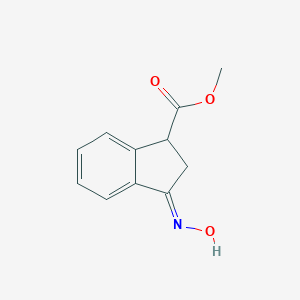 molecular formula C11H11NO3 B039332 Methyl3-hydroxyiminoindan-1-carboxylate CAS No. 111634-90-3