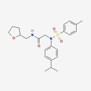 molecular formula C23H30N2O4S B3933638 N~2~-(4-Methylbenzene-1-sulfonyl)-N-[(oxolan-2-yl)methyl]-N~2~-[4-(propan-2-yl)phenyl]glycinamide CAS No. 6445-01-8