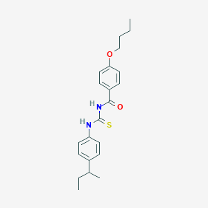 molecular formula C22H28N2O2S B3933651 N-{[4-(butan-2-yl)phenyl]carbamothioyl}-4-butoxybenzamide 