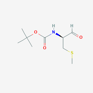 molecular formula C9H17NO3S B039337 tert-butyl N-[(2S)-1-methylsulfanyl-3-oxopropan-2-yl]carbamate CAS No. 120296-30-2