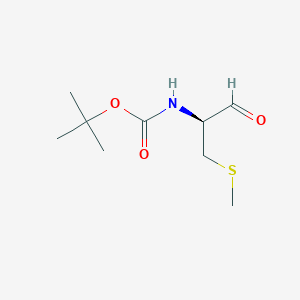 molecular formula C9H17NO3S B039337 (S)-tert-butyl (1-(methylthio)-3-oxopropan-2-yl)carbamate CAS No. 120296-30-2