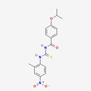 molecular formula C18H19N3O4S B3933817 N-[(2-methyl-4-nitrophenyl)carbamothioyl]-4-(propan-2-yloxy)benzamide 