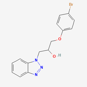 molecular formula C15H14BrN3O2 B3933837 1-(Benzotriazol-1-yl)-3-(4-bromophenoxy)propan-2-ol 
