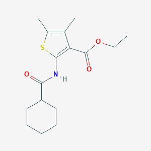 molecular formula C16H23NO3S B393395 Ethyl 2-(cyclohexanecarbonylamino)-4,5-dimethylthiophene-3-carboxylate CAS No. 311775-12-9